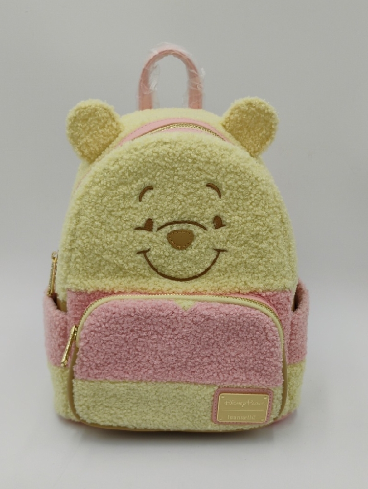 Disney Parks 2025 Winnie The Pooh Mini Backpack Pastel Colors Plus Chenille Nwt